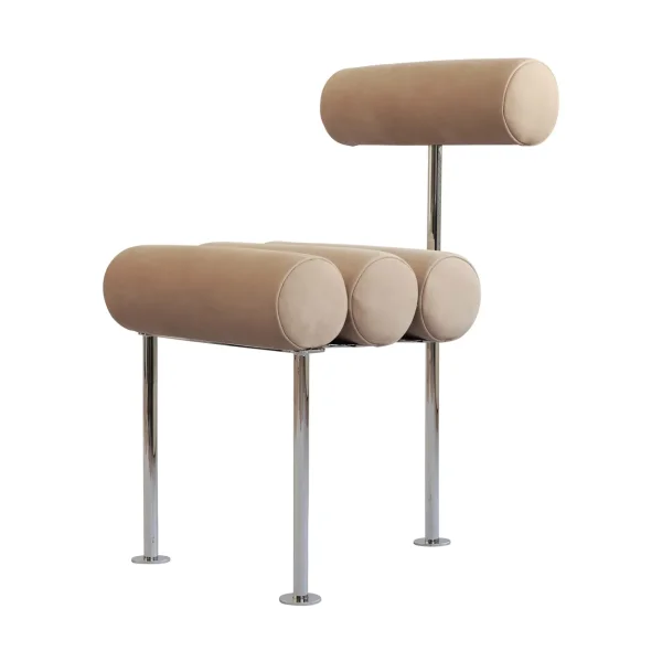 101 Copenhagen Chaise de salle à manger Hiro Stainless steel-nubuck