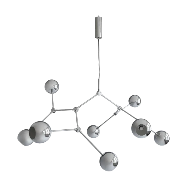 101 Copenhagen Lustre Drop Chandelier Globe Chrome