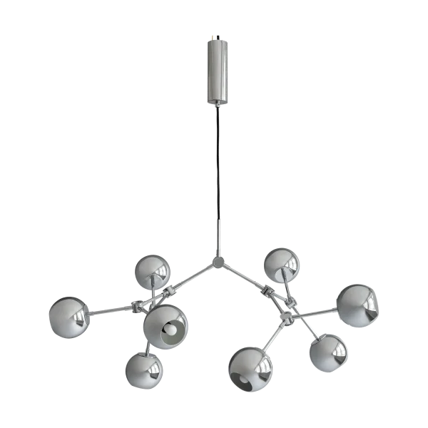 101 Copenhagen Lustre Drop Chandelier Globe mini Chrome
