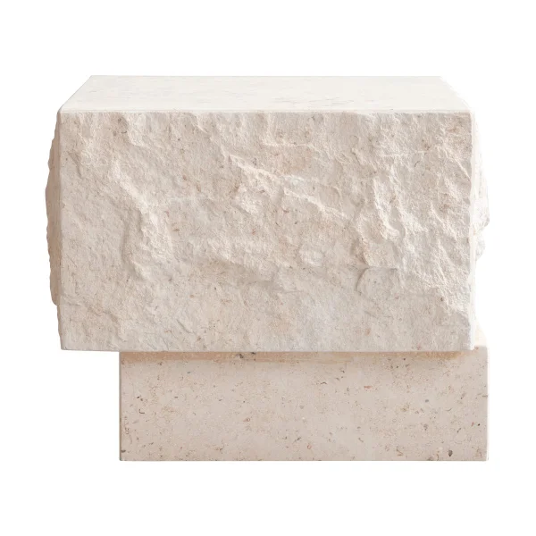 101 Copenhagen Table d'appoint Temple low 42x40 cm Chrome-limestone