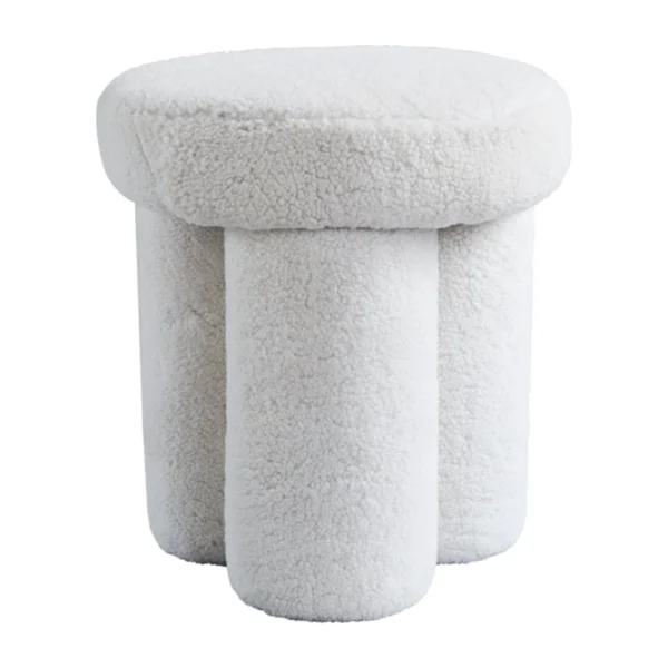 101 Copenhagen Tabouret Big Foot peau de mouton Off-white