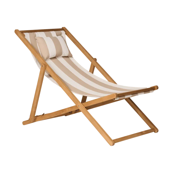 1898 Chaise longue Lyckesand Teak-beige