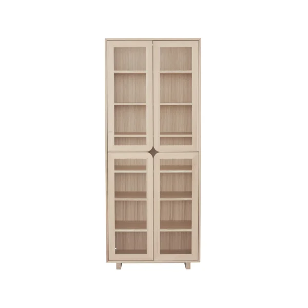 1898 Vitrine haute Vidja Chêne pigmenté blanc