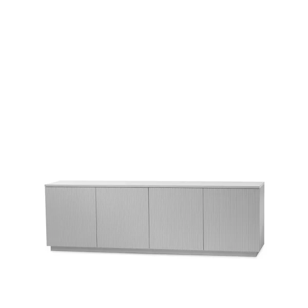 A2 Buffet Beam laqué gris clair, socle gris clair