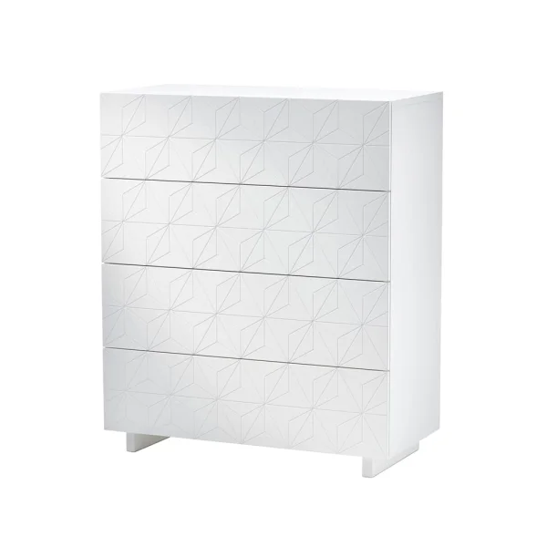 A2 Commode Stars blanc, pieds blancs