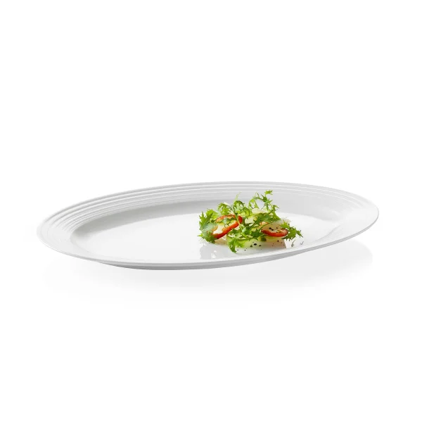 Aida Plat de service Passion ovale blanc