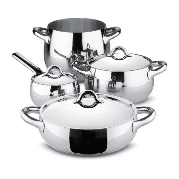 Alessi Ensemble de cocottes Mami 7 pièces Acier inoxydable