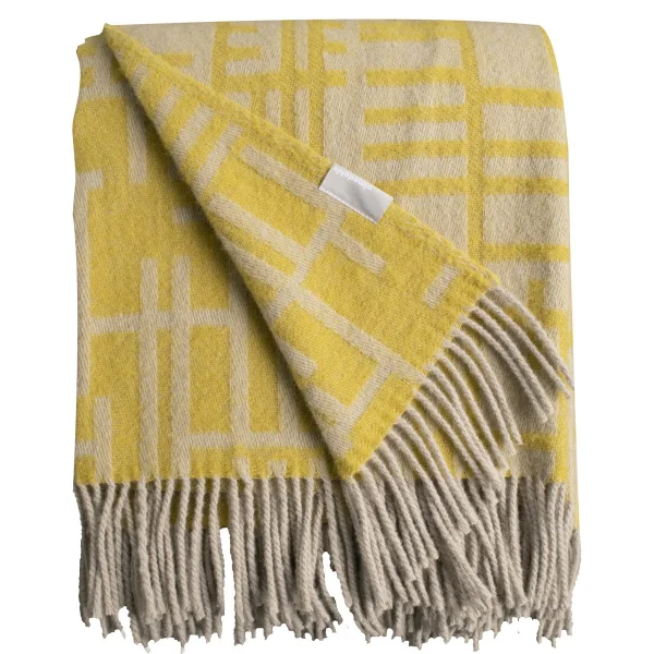 Almedahls Plaid Pickepin 130 x 170cm Olive (jaune)