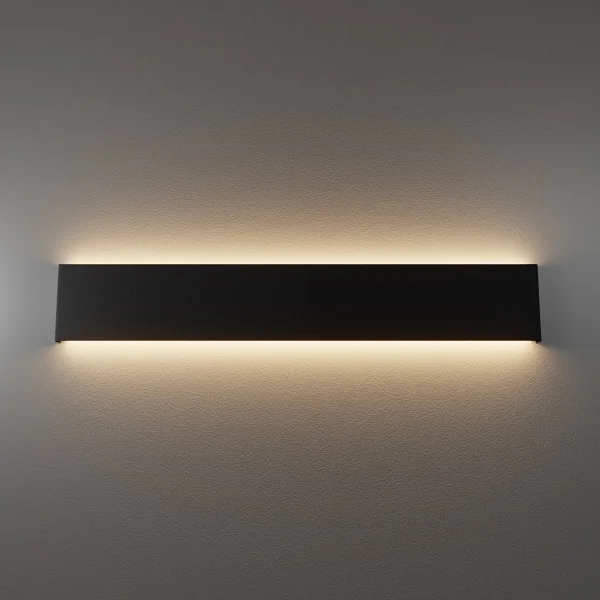 Amarcords Dana 60 BI - applique murale en saillie - 60 x 15 x 2,8 cm - 24W LED inclus - noir