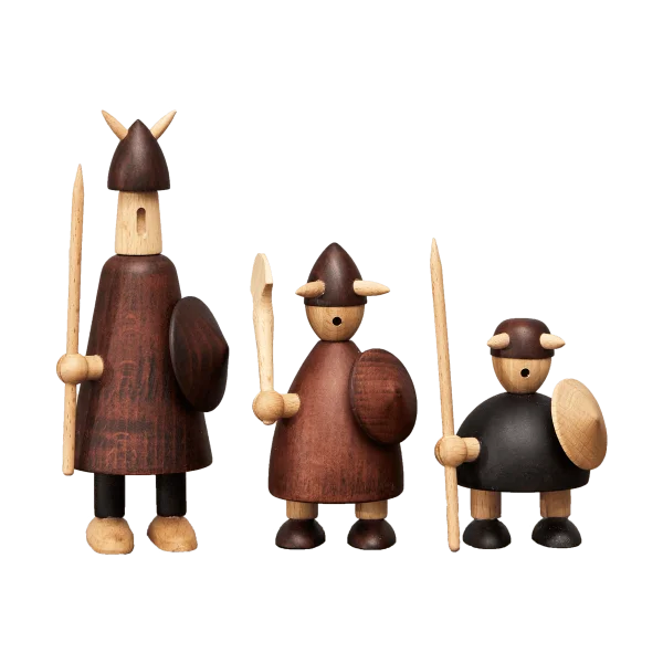 Andersen Furniture Figures en bois The vikings of Denmark 3 Pièces Stained beech