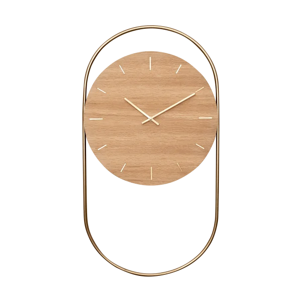 Andersen Furniture Horloge murale A-Wall 41x76 cm Oak-brass