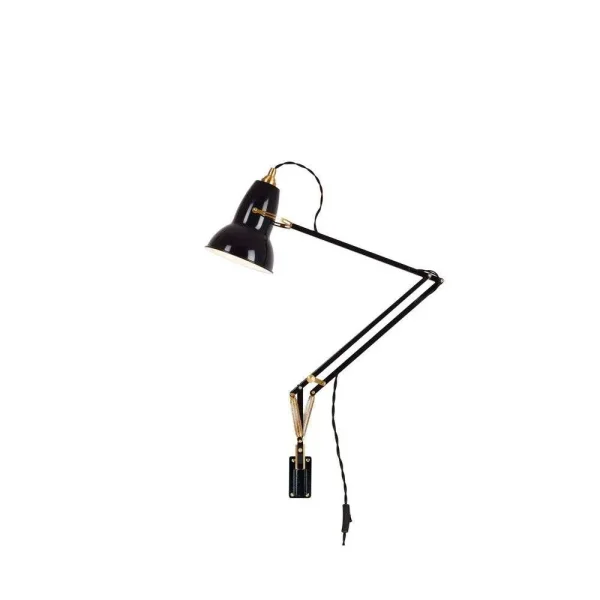 Anglepoise - Original 1227 Brass Applique murale avec support Jet Black