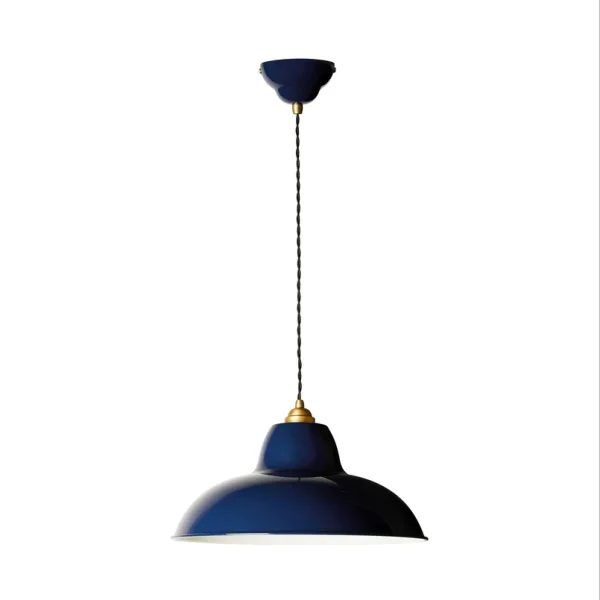 Anglepoise - Suspension Original 1227 Brass Midi Wide, bleue
