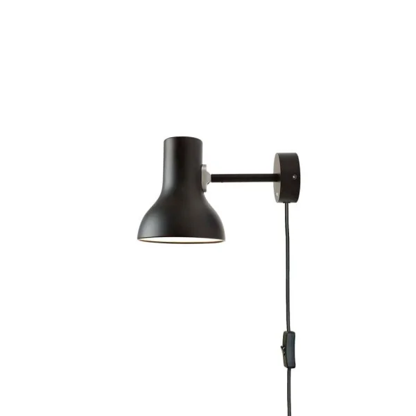 Anglepoise - Type 75 Mini Applique Murale w/Cable Jet Black