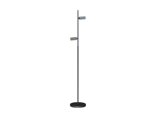 Antidark - Decor F2 LED Lampadaire Double Dim. Noir/Rouge Alu