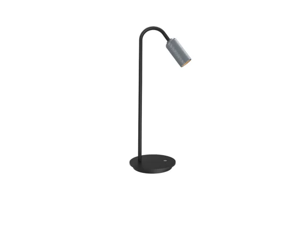 Antidark - Decor T1 LED Lampe de Table Dim. Noir/Rouge Alu