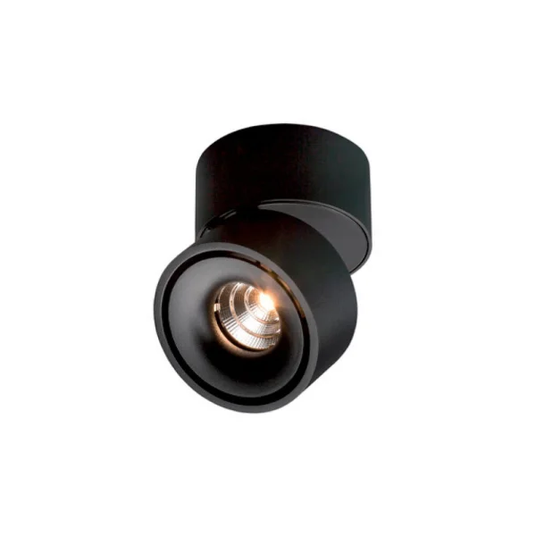 Antidark - Easy Mini W75 LED Spot en Saillie avec Trou de Câble 6,1W Noir