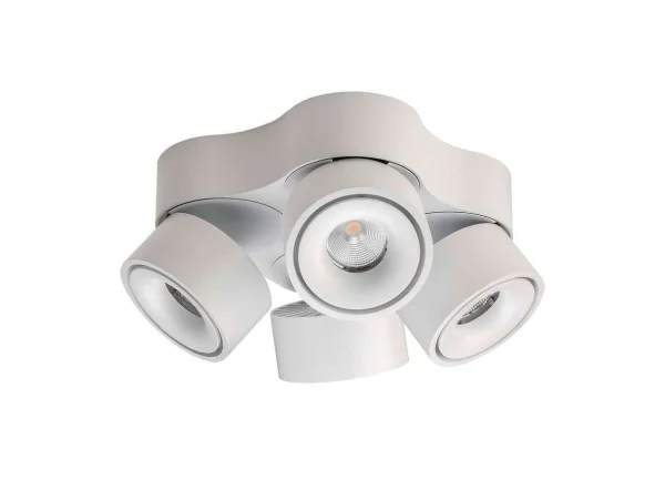 Antidark - Easy Quattro W4100 LED Plafonnier w/Hole 2700K Blanc