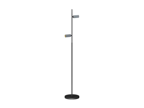 ANTIDARK - Lampadaire Decor F2 LED, à intensité variable, noir/aluminium