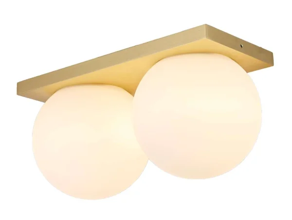 Antidark - Palla C2135 LED Plafonnier Dim-to-Warm Opale/Laiton