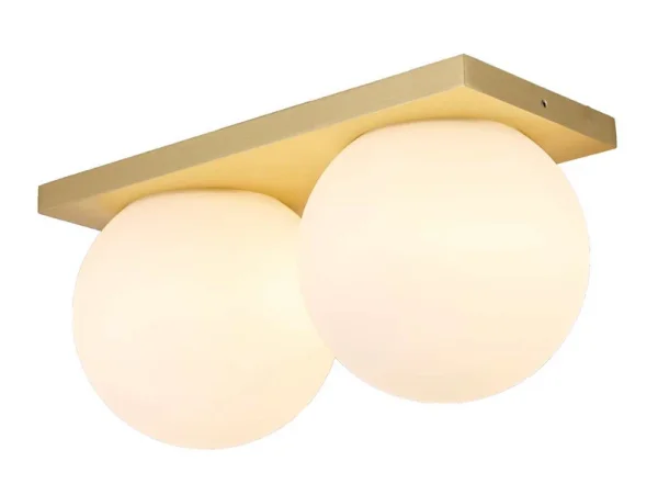ANTIDARK - Palla C2135 plafonnier LED, laiton/opale, à intensité variable