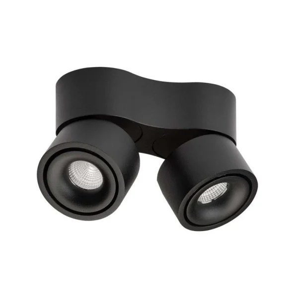 ANTIDARK - Spot LED Easy Mini Double W275, à 2 lampes, noir