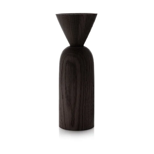 Applicata Vase Shape cone Chêne teinté en noir