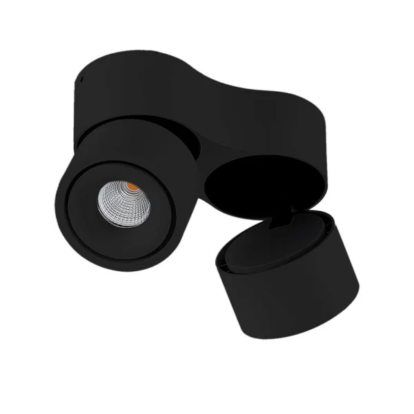 Arcchio - Rotari LED Spot monté en surface 2x6,1W Noir