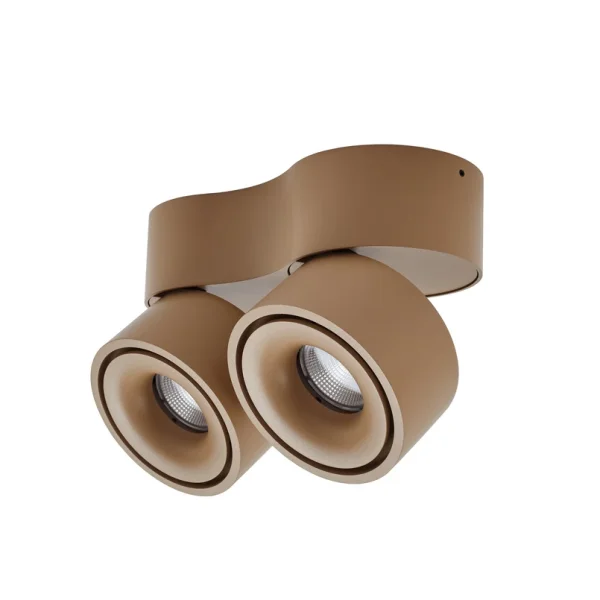 Arcchio - Rotari Spot pour plafond LED à 2 lampes brun 8,9 W