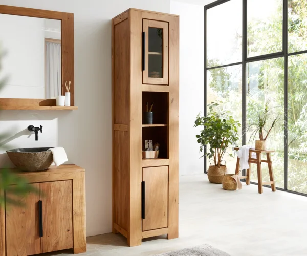 Armoire-haute Solidu 45x185 cm acacia naturel