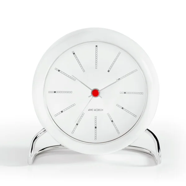 Arne Jacobsen Clocks Horloge de table AJ Bankers Blanc