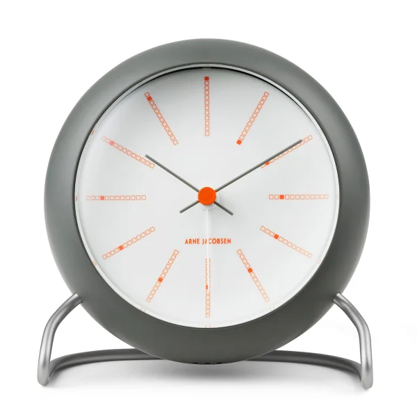 Arne Jacobsen Clocks Horloge de table AJ Bankers Ø11 cm Gris foncé