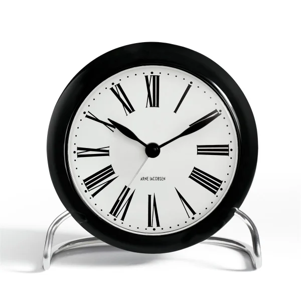 Arne Jacobsen Clocks Horloge de table AJ Roman noir