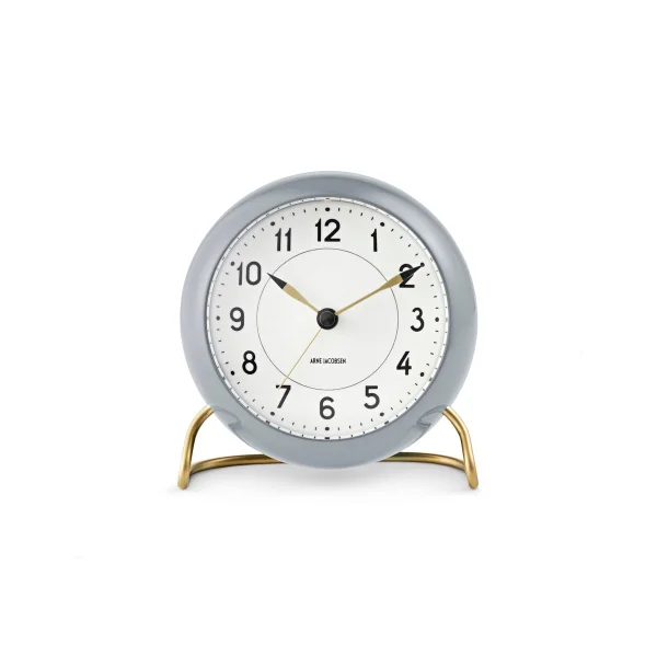 Arne Jacobsen Clocks Horloge de table AJ Station 12 cm gris-blanc