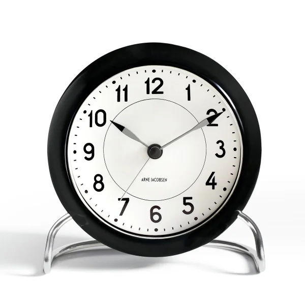 Arne Jacobsen Clocks Horloge de table AJ Station noir