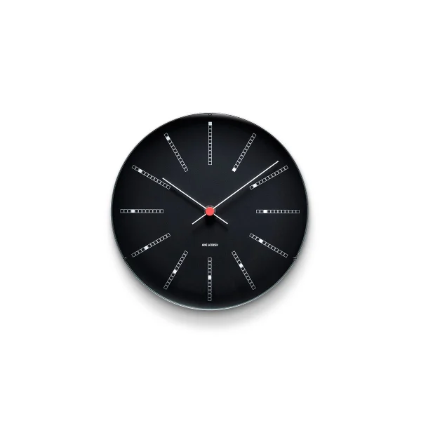 Arne Jacobsen Clocks Horloge murale AJ Bankers noir Ø 21 cm