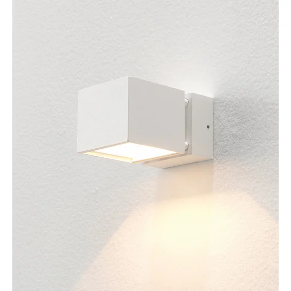 Artdelight Bfeld - Applique d'extérieur - 12,3 x 8 x 6,8 cm - 2 x 3W LED inclus - IP54 - blanc