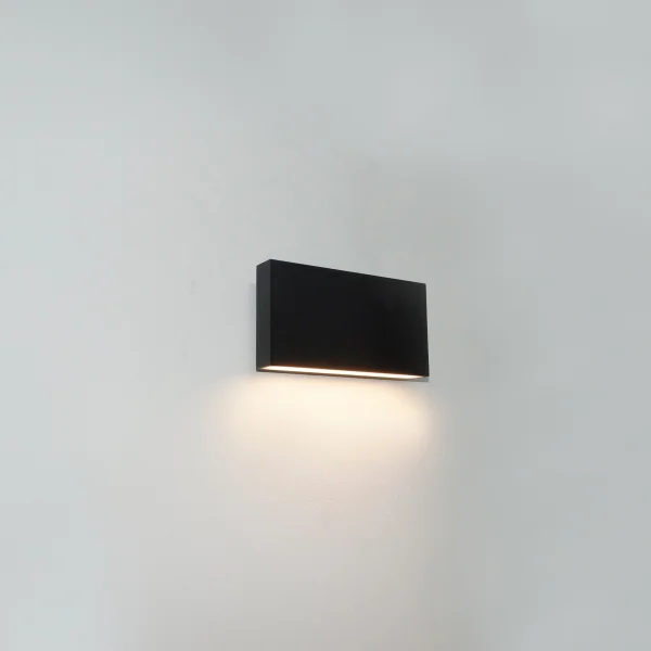 Artdelight Box - applique murale extérieure - 17 x 9 x 4 cm - 6,5W LED dimmable inclus - IP65 - noir