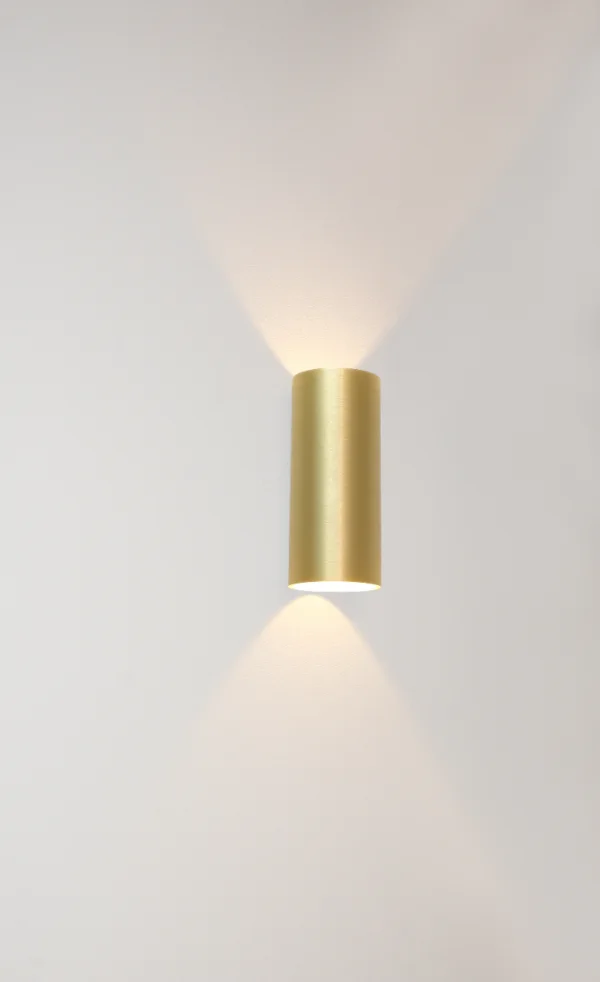 Artdelight Brody - applique murale - Ø 7,2 x 18 cm - 2 x 4W LED inclus - IP54 - or brossé