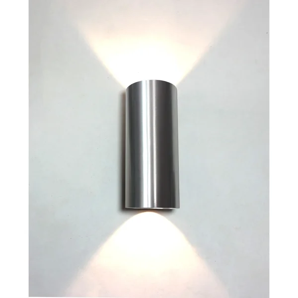 Artdelight Brody2 - Applique d'extérieur - 7,2 x 7,2 x 18 cm - 2 x 4W LED dimmable inclus - IP54 - aluminium