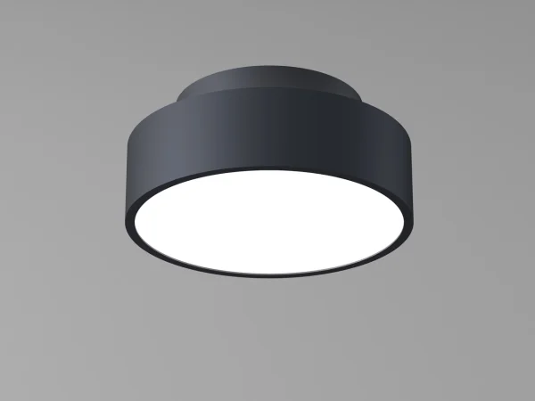 Artdelight Chicago - plafonnier - Ø 15 x 6,8 cm - 9,8W LED dimmable inclus - noir