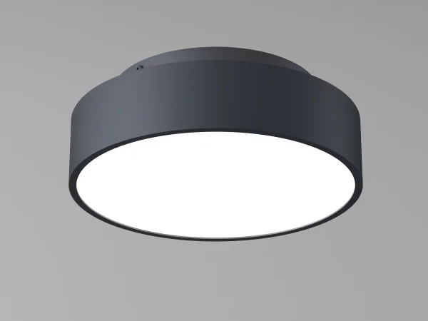 Artdelight Chicago - plafonnier - Ø 25 x 9 cm - 19,5W LED dimmable inclus - noir