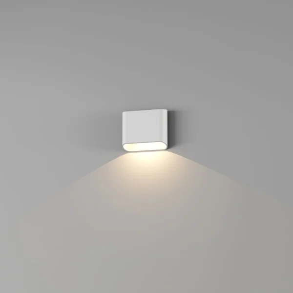 Artdelight Diaz 1L - applique murale - 14,5 x 12 x 3,8 cm - 6W LED inclus - IP54 - blanc