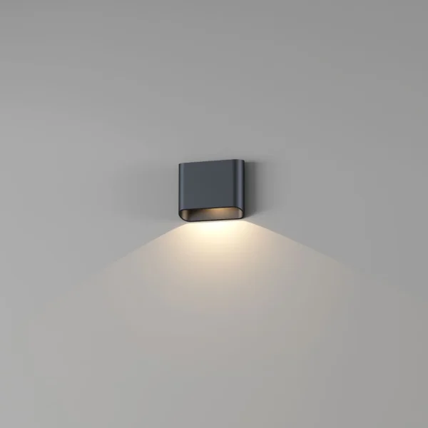 Artdelight Diaz 1L - applique murale - 14,5 x 12 x 3,8 cm - 6W LED inclus - IP54 - noir