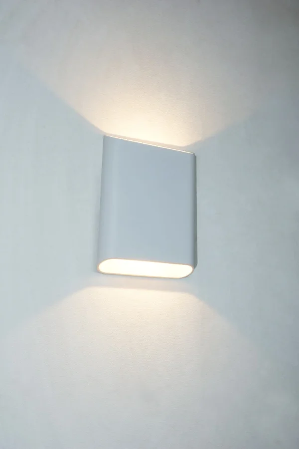 Artdelight Diaz Large - applique murale - 4 x 14,5 x 20 cm - 2 x 6W LED inclus - IP65 - blanc