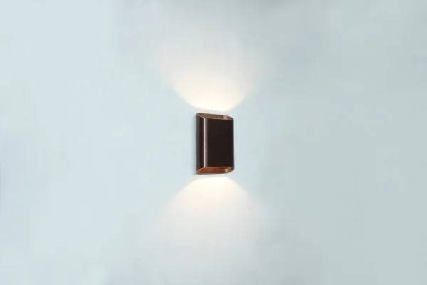 Artdelight Diaz Small - applique murale - 4 x 10 x 15 cm - 2 x 3W LED inclus - IP54 - bronze brossé