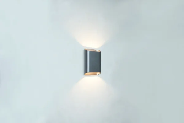 Artdelight Diaz Small - applique murale - 4 x 10 x 15 cm - 2 x 3W LED inclus - IP54 - métal brossé