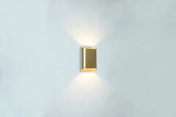 Artdelight Diaz Small - applique murale - 4 x 10 x 15 cm - 2 x 3W LED inclus - IP54 - or chaud