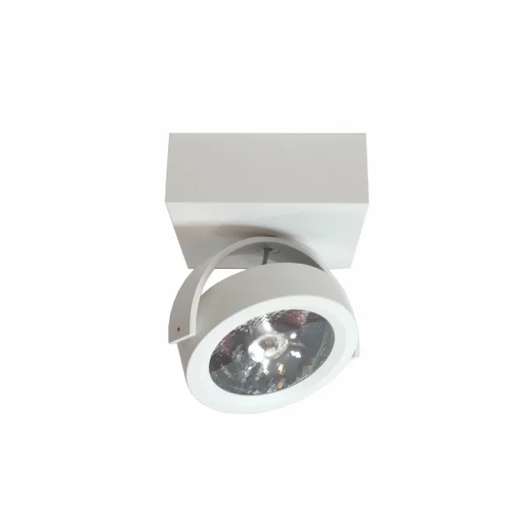 Artdelight Dutchess LED - spot en saillie 1L - 12,8 x 12,8 x 18 cm - 13W LED dimmable inclus - blanc