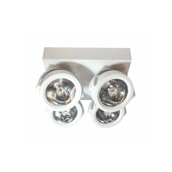 Artdelight Dutchess LED - spot en saillie 4L - 25 x 25 x 17,5 cm - 4 x 13 W LED dimmable inclus - blanc